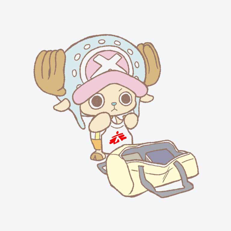 Chopper haciendo su equipaje listo para su misión humanitaria